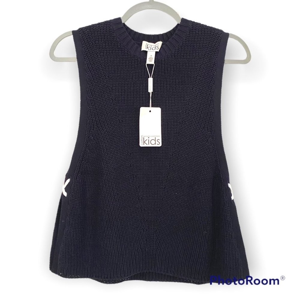 Navy Sweater Vest Girls 14